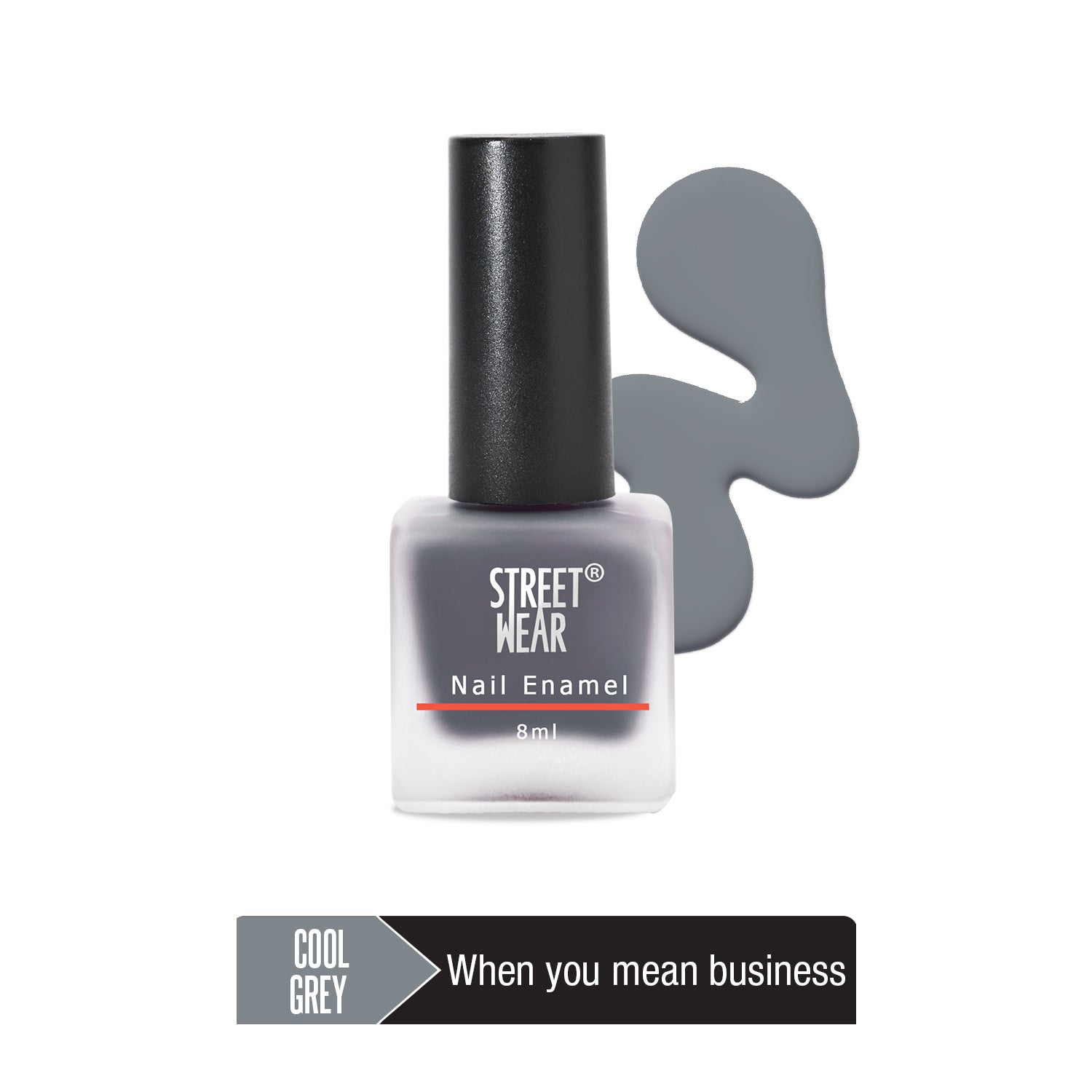 Matte Dark Grey Nails | ShopLook